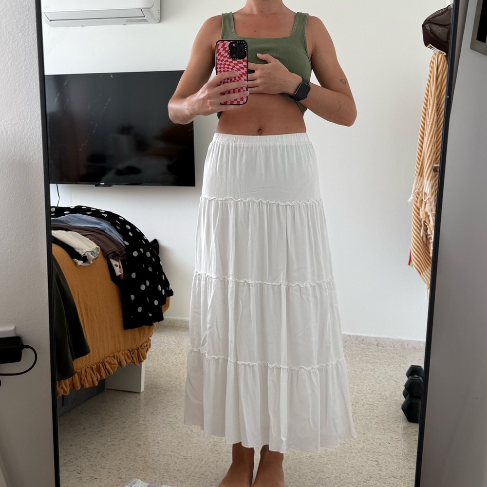 Brandy Melville White Maxi Skirt